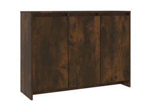 8720286836989 - Bonnevie - SideboardKommode Räuchereiche 102x33x75 cm Holzwerkstoff vidaXL