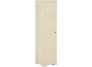 8720286831533 - Bonnevie - Kunststoffschrank 40x43x164 cm Holzdesign Angora-Weiß vidaXL740299