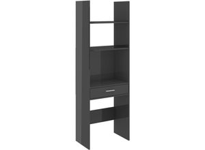 8720286352885 - Bonnevie - BücherregalStandregal Hochglanz-Grau 60x35x180 cm Holzwerkstoff vidaXL