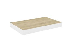 8720286416716 - Bonnevie - Schweberegal Wandregale Eichenoptik und Weiß 40x23x38 cm mdf vidaXL