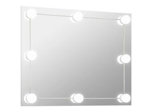 8720286561751 - Bonnevie - Wandspiegel Badzimmer Spiegel ohne Rahmen mit LED-Beleuchtung Rechteckig Glas vidaXL