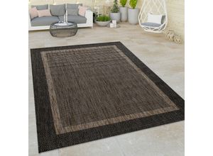 4061981065613 - Teppich Illusion 325 Teppiche Gr B L 240 cm x 340 cm 5 mm 1 St grau (anthrazit) Esszimmerteppiche Flachgewebe meliert mit Bordüre Outdoor geeignet UV-beständig