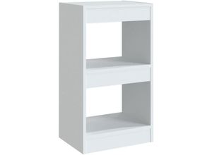 8720286842911 - Bonnevie - Bücherregal Raumteiler Weiß 40×30×72cm vidaXL234213