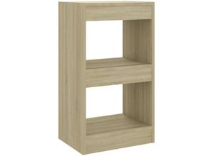 8720286842935 - Bonnevie - Bücherregal RaumteilerBücherschrank Sonoma-Eiche 40×30×72 cm vidaXL