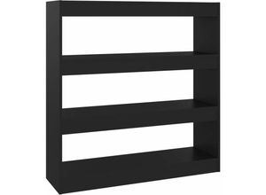 8720286843727 - Bonnevie - Bücherregal RaumteilerBücherschrank Schwarz 100x30x103 cm vidaXL