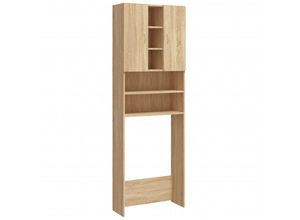 8720286607473 - Bonnevie - Waschmaschinenschrank Sonoma-Eiche 64x255x190 cm vidaXL890364