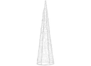 8720286414897 - Bonnevie - LED-Kegel Acryl Weihnachtsdeko Pyramide Kaltweiß 60 cm vidaXL80640