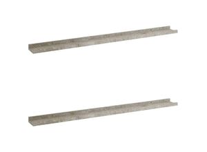 8720286418031 - Vidaxl - Wandregale 2 Stk Betongrau 100x9x3 cm