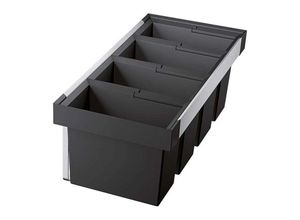 4020684651172 - BLANCO Mülltrennsystem Flexon II 90 4 Mülleimer Gr B H T 40 cm x 34 cm x 85 cm 73 l schwarz Mülltrennsysteme