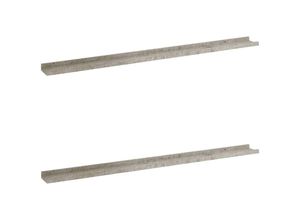 8720286418048 - Wandregale 2 Stk Betongrau 115x9x3 cm vidaXL - Grau