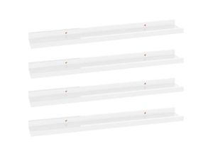 8720286417553 - Bonnevie - Wandregale 4 Stk Wandboard Hochglanz-Weiß 60x9x3 cm vidaXL