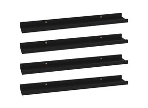 8720286417690 - Bonnevie - Wandregale 4 Stk Wandboard Schwarz 60x9x3 cm vidaXL