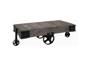 4251213562922 - Massivmoebel24 - Couchtisch Mango 120x60x43 grau lackiert railway 260 - grau