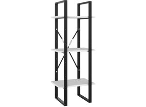 8720286567777 - Bonnevie - BücherregalStandregal 3 Fächer Weiß 40x30x105 cm Holzwerkstoff vidaXL