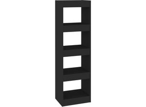 8720286843024 - Bonnevie - Bücherregal RaumteilerBücherschrank Schwarz 40x30x135 cm vidaXL