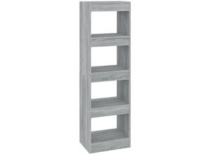 8720286844229 - Bonnevie - Bücherregal RaumteilerBücherschrank Grau Sonoma 40x30x135 cm vidaXL