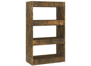 8720286844335 - Bonnevie - Bücherregal RaumteilerBücherschrank Räuchereiche 60x30x103 cm Holzwerkstoff vidaXL