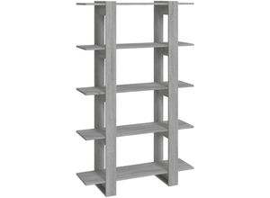 8720286843925 - Bonnevie - Bücherregal RaumteilerBücherschrank Grau Sonoma 100×30×160 cm vidaXL