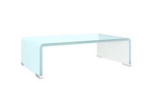 8718475530138 - Bonnevie - TV-Aufsatz Monitorerhöhung Fernsehständer Glas Grün 40x25x11 cm vidaXL