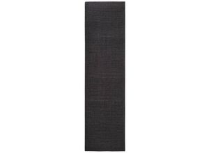 8720286723630 - Bonnevie - TeppichFußmatte Natur Sisal 80x300 cm Schwarz vidaXL 8720286723630 - Bonnevie - TeppichFußmatte Natur Sisal 80x300 cm Schwarz vidaXL