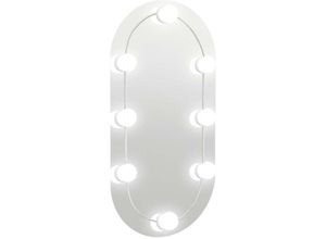 8720286980903 - Bonnevie - Spiegel mit LED-Leuchten 60x30 cm Glas Oval vidaXL833525