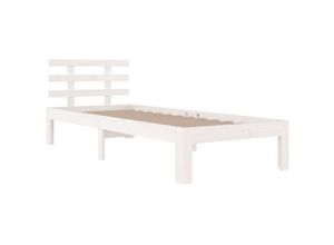 8720286996607 - Bonnevie - MassivholzbettSchlafzimmerbett Weiß 75x190 cm vidaXL