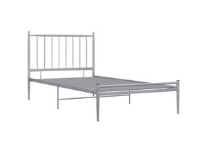 8720286196984 - Bonnevie - Bett Grau Metall 100x200 cm vidaXL397888