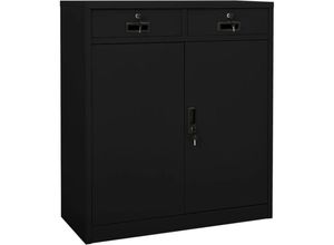 8720286566206 - Bonnevie - Büroschrank Schwarz 90x40x102 cm Stahl vidaXL883465