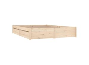 8720287012092 - Bett mit Schubladen 140x200 cm vidaXL - Braun