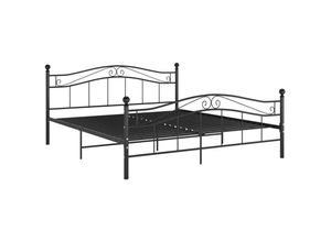 8720286196816 - Bonnevie - Bett Schwarz Metall 140x200 cm vidaXL595725