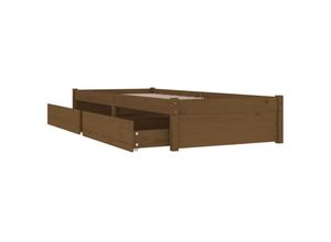 8720287011620 - Bett mit Schubladen Honigbraun 90x200 cm vidaXL257298 8720287011620 - Bett mit Schubladen Honigbraun 90x200 cm vidaXL257298