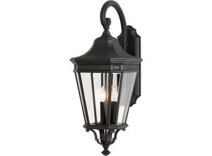 5024005229810 - Elstead - Feiss FE-COTSLN2-L-BK Wandleuchte Cotswold Lane 3xE14 60W Aluminium-Druckguß schwarz Glas H762cm B305cm IP44 dimmbar 5024005229810 - Elstead - Feiss FE-COTSLN2-L-BK Wandleuchte Cotswold Lane 3xE14 60W Aluminium-Druckguß schwarz Glas H762cm B305cm IP44 dimmbar