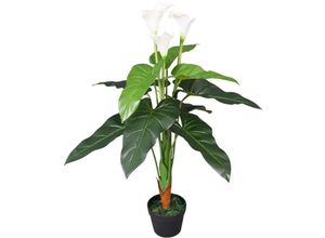 8718475532965 - Bonnevie - Künstliche Calla-Lilie mit Topf 85 cm Weiß vidaXL191474