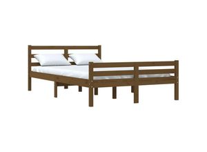 8720286997420 - MassivholzbettSchlafzimmerbettDoppelbett Honigbraun 135x190 cm vidaXL