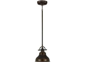 5024005307808 - Elstead - Quoizel qz-emery-p-s-pn Hängeleuchte Emery 1xE27 100W Stahl Palladio-Bronze H345-1259cm Ø203cm dimmbar höhenverstellbar