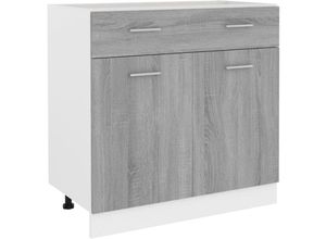 8720286977194 - Unterschrank mit Schublade Grau Sonoma 80x46x815 cm vidaXL425425