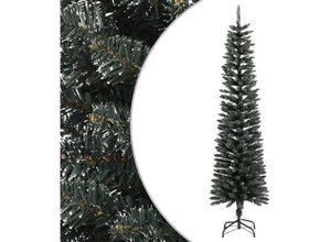 8720287110279 - Künstlicher WeihnachtsbaumKunstbaum mit Ständer Schlank Grün 180 cm pvc Vidaxl