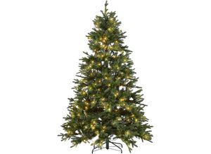 4251682289047 - Beliani - Künstlicher Weihnachtsbaum Grün 210 cm mit led Beleuchtung Lichterkette Weihnachtsdeko Weihnachten