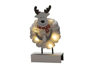 7318303266218 - 3266-210 led Holzsilhouette Elch mit Baumwolle - Konstsmide 7318303266218 - 3266-210 led Holzsilhouette Elch mit Baumwolle - Konstsmide
