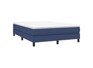8720287231837 - Boxspringbett，Doppelbett Blau 140x200 cm Stoff vidaXL