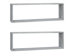 8720286979204 - Bonnevie - Wandregale 2 Stk Wandboard Grau Sonoma 80x15x265 cm Holzwerkstoff vidaXL