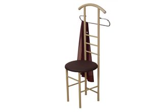 4046884011899 - Möbel Direkt Online - Herrendiener Stummer Diener Gustav mit gepolsterter Sitzfläche beige   braun