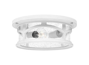 5024005592716 - Elstead - Quoizel qz-marblehead-f-wht Deckenleuchte Marblehead 2xE27 40W IP44 Komposit weiß Blasenglas klar H127cm Ø33cm dimmbar 5024005592716 - Elstead - Quoizel qz-marblehead-f-wht Deckenleuchte Marblehead 2xE27 40W IP44 Komposit weiß Blasenglas klar H127cm Ø33cm dimmbar