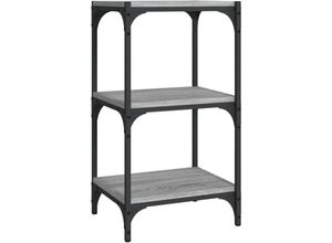 8720287196921 - Bonnevie - BücherregalStandregal Grau Sonoma 40x33x705 cm Holzwerkstoff und Stahl vidaXL