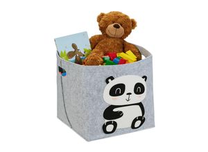 4052025977351 - Aufbewahrungskorb Filz Panda-Motiv Filzkorb für Kinder faltbar hbt 33 x 34 x 32 cm Spielzeugkorb grau - Relaxdays 4052025977351 - Aufbewahrungskorb Filz Panda-Motiv Filzkorb für Kinder faltbar hbt 33 x 34 x 32 cm Spielzeugkorb grau - Relaxdays