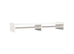 8720845580087 - Bonnevie - Monitorständer Weiß 100x27x15 cm Massivholz Kiefer vidaXL216173 8720845580087 - Bonnevie - Monitorständer Weiß 100x27x15 cm Massivholz Kiefer vidaXL216173