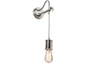 5024005274315 - Lighting DOUILLE1-PN Wandleuchte Douille 1xE27 60W Messing Nickel poliert H1224cm B10cm dimmbar - Elstead