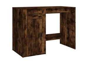 8720845668105 - Bonnevie - ComputertischSchreibtisch Räuchereiche 100x49x75 cm Holzwerkstoff vidaXL