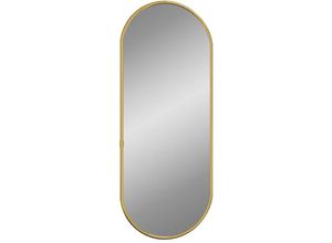 8720287165941 - Bonnevie - WandspiegelBadspiegel Golden 60x25 cm Oval vidaXL604950