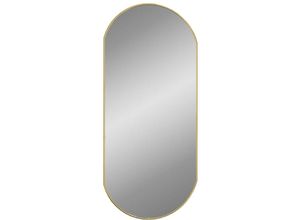 8720287165972 - Bonnevie - WandspiegelBadspiegel Golden 90x40 cm Oval vidaXL981606